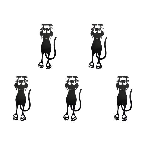 Набор книжных закладок креативных Black Cat 01 (5шт) Black