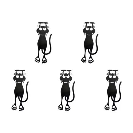 Закладки книжные креативные Black Cat 01 набор 5шт Black