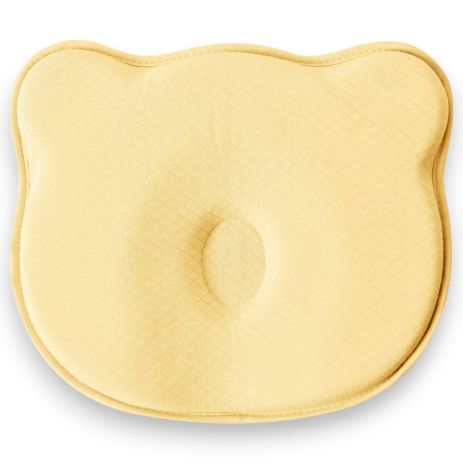 Детская ортопедическая подушка BabyComfort PAPAELLA 27×22×3 см с эффектом памяти мишка желтая (8-35862*002)