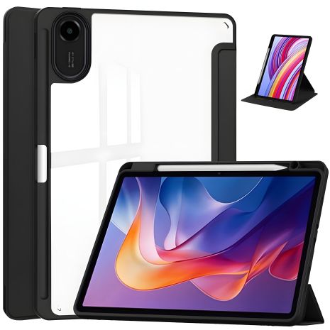 TPUCristal Pen holder 360 чохол для Xiaomi Redmi Pad 2 2025 Чорний