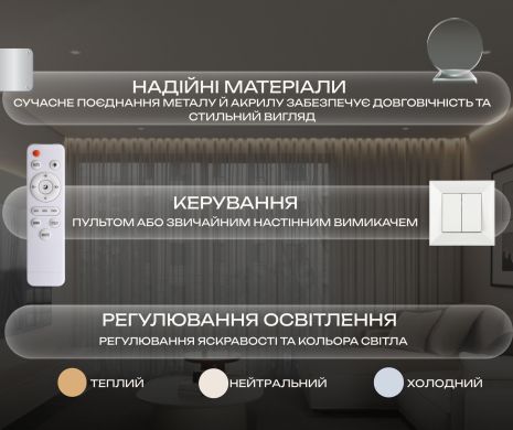 Светодиодная люстра Valeso G 2929/4BIG 88W Белый