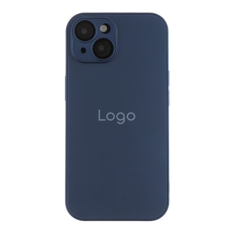 Чехол AG-Glass Matte Camera Lens with Magsafe для iPhone 15 Navy Blue