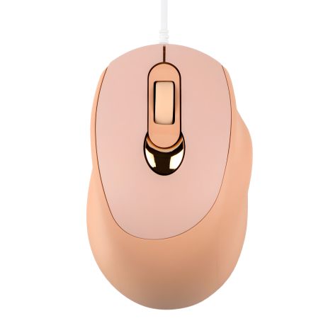 Дротова миша TWolf V2, USB, 800-1600DPI, 1.4m, Молочний