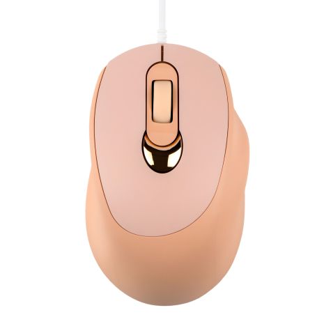Дротова миша TWolf V2, USB, 800-1600DPI, 1.4m, Молочний