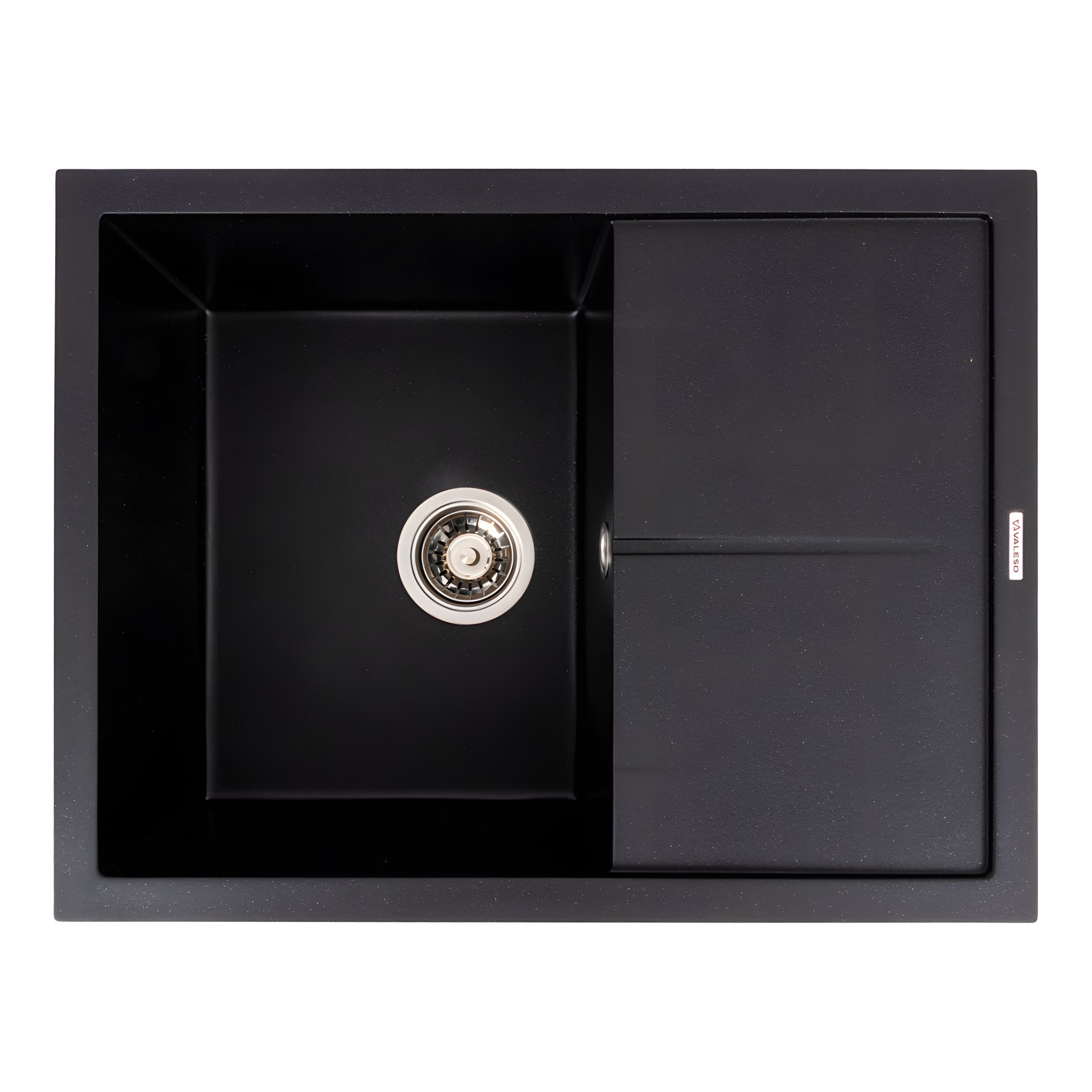 VALESO CRIPTA гранітна мийка 6550 матова Чорний металік VALESO CRIPTA гранітна мийка 6550 матова Чорний металік
