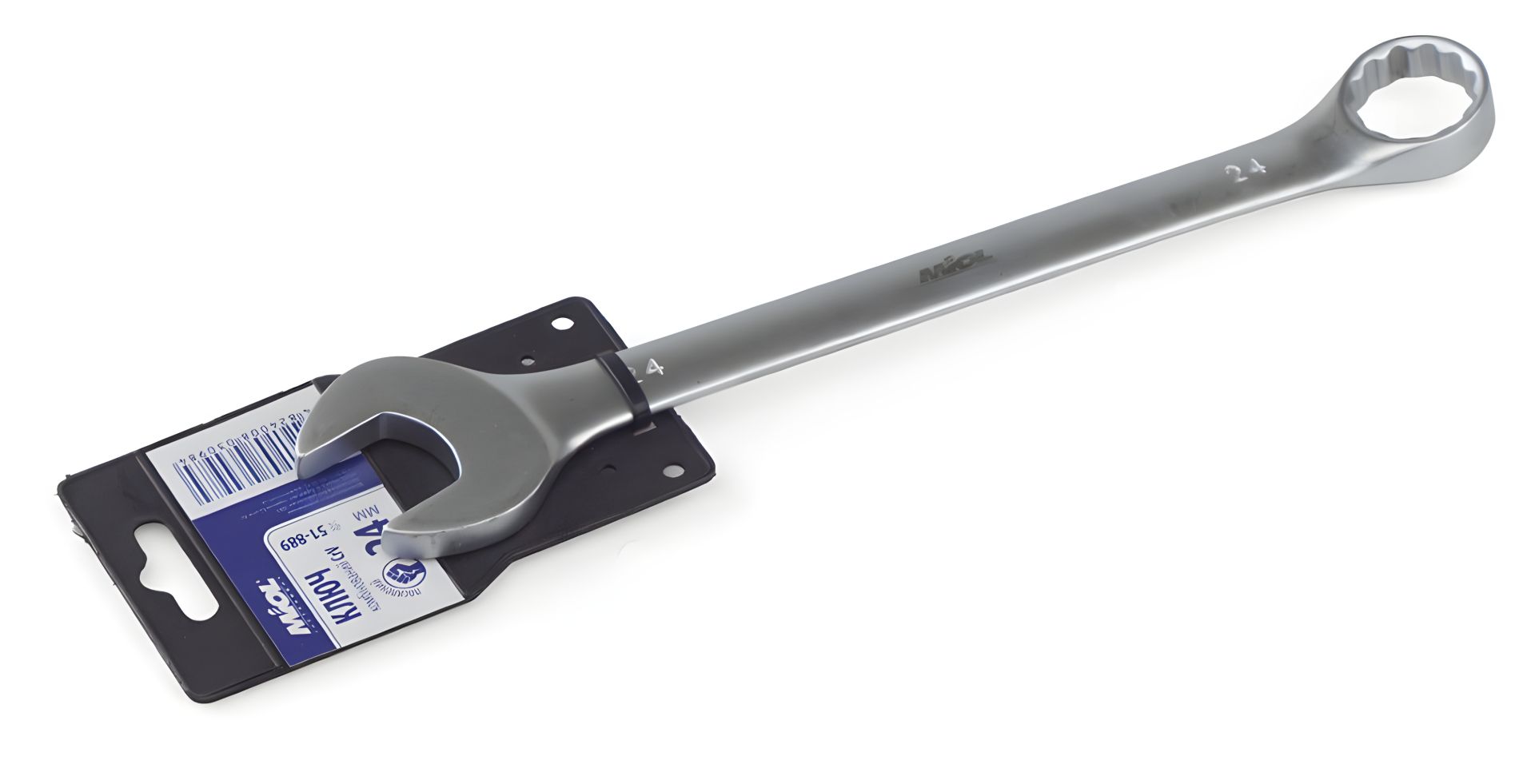 Рожково-накидной ключ 24 мм CRV Miol 51-889 Рожково-накидной ключ 24 мм CRV Miol 51-889