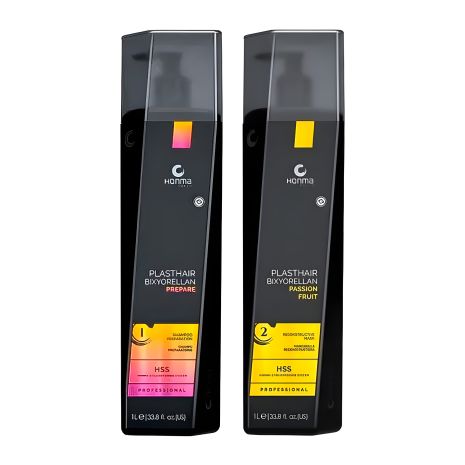 Набор биксипластии Honma Tokyo Plasthair Premium Passion Fruit для выпрямления волос, 2х1000 мл (заводские) Набор биксипластии Honma Tokyo Plasthair Premium Passion Fruit для выпрямления волос, 2х1000 мл (заводские)