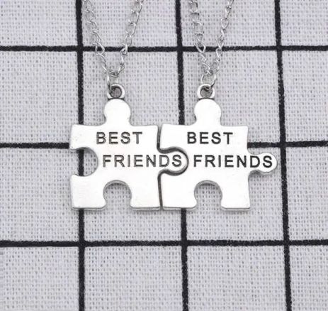 Парные кулоны для друзей Best Friends пазлы лучшие подруги друзья