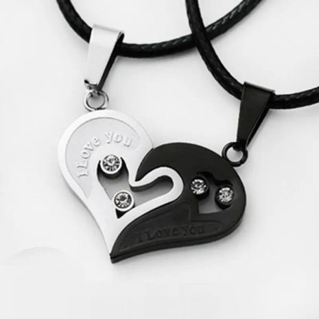 Парные подвески I Love you кулоны для влюбленных две половинки сердца