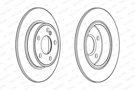 Тормозной диск MERCEDES-BENZ CLA/A/B-CLASS, FERODO (DDF2335C) Тормозной диск MERCEDES-BENZ CLA/A/B-CLASS, FERODO (DDF2335C)