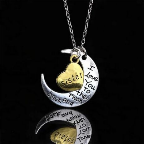 Подвеска sister I Love You To The Moon And Back кулон для сестры друзей