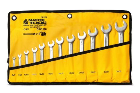 Ключі ріжкові PROFI COLD STAMPED набір 12 шт (6х7-30х32 мм) CrV DIN3110 MASTERTOOL 70-1112