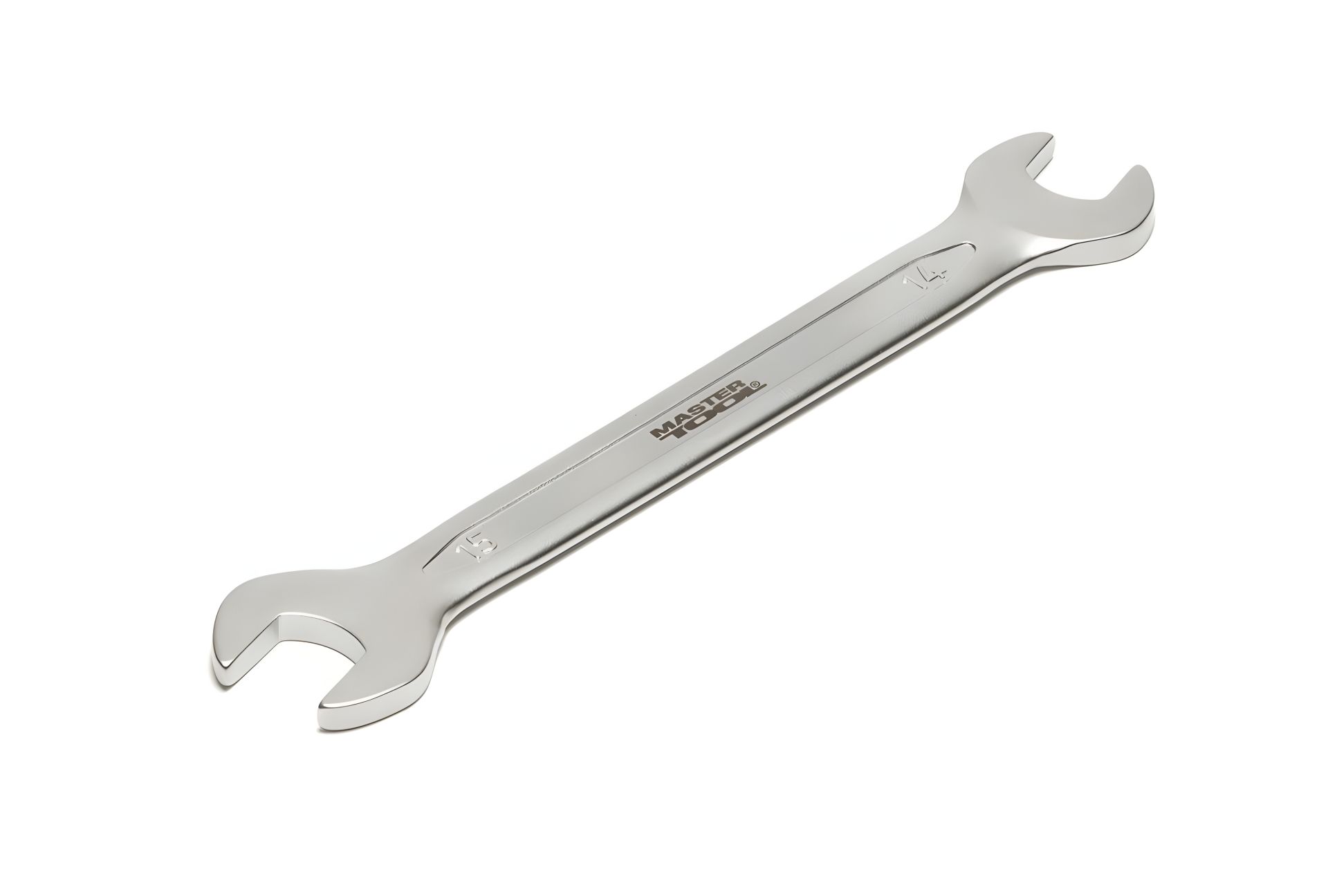 Ключ рожковый COLD STAMPED 14х15 мм CrV DIN3110 SS MASTERTOOL 70-1415 Ключ рожковый COLD STAMPED 14х15 мм CrV DIN3110 SS MASTERTOOL 70-1415