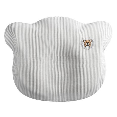 Наволочка для дитячої ортопедичної подушки BabyComfort PAPAELLA 23×30 см, бавовна з вишивкою сіра смужка (8-36072*001)