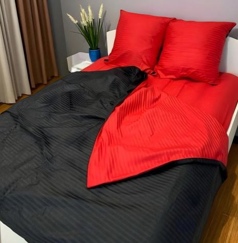 Полуторный комплект постельного белья MakSon Энергия ночи, страйп-сатин, 100% хлопок (029-1145210С) Полуторный комплект постельного белья MakSon Энергия ночи, страйп-сатин, 100% хлопок (029-1145210С)