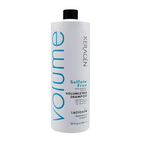 Безсульфатный объемный шампунь с кератином Organic Keragen Volumizing Shampoo, 946 мл