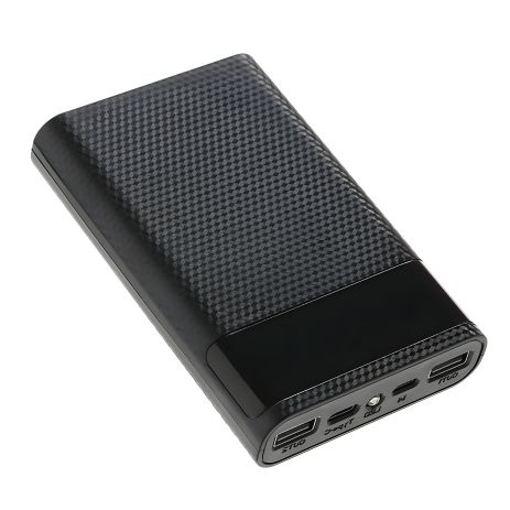 Корпус-кейс DIY L4 під АКБ 18650 4шт (4x18650) повербанк 10W 2xUSB, Type-C, microUSB, LED дисплей, ліхтарик, black Корпус-кейс DIY L4 під АКБ 18650 4шт (4x18650) повербанк 10W 2xUSB, Type-C, microUSB, LED дисплей, ліхтарик, black