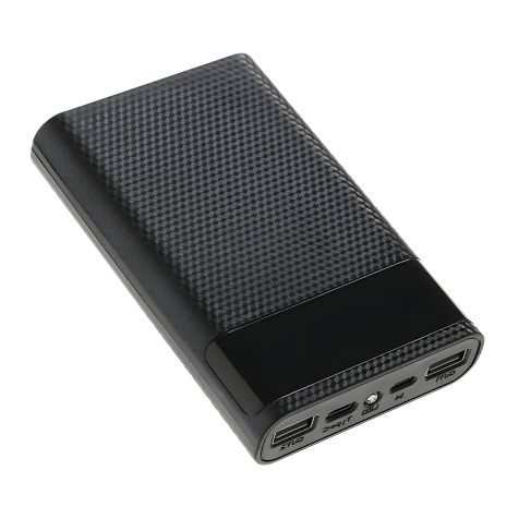Корпус-кейс DIY L4 під АКБ 18650 4шт (4x18650) повербанк 10W 2xUSB, Type-C, microUSB, LED дисплей, ліхтарик, black Корпус-кейс DIY L4 під АКБ 18650 4шт (4x18650) повербанк 10W 2xUSB, Type-C, microUSB, LED дисплей, ліхтарик, black