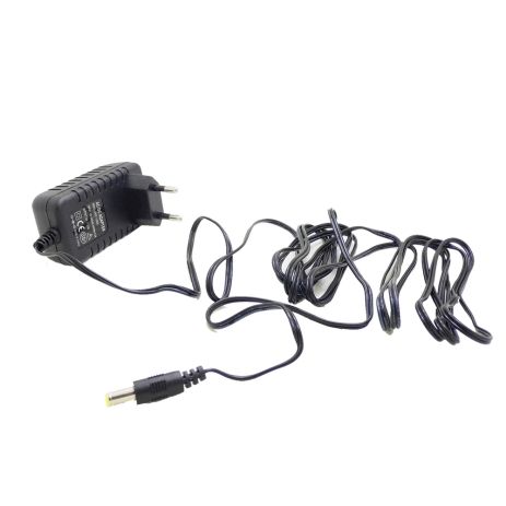 Блок питания/Адаптер AC-DC 12V 2A 5.5x2.5(2.1)mm Шнур 3м | Для ИБП, тюнера, камеры, ресивера и устройств с питанием DC 12V до 2A | Black