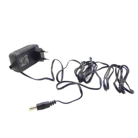 Блок живлення, адаптер AC-DC 12V 2A, 5.5x2.5 (2.1) mm, шнур 3м, для ДБЖ, тюнера, камери, ресивера та пристроїв із живленням DC 12V до 2А, Black