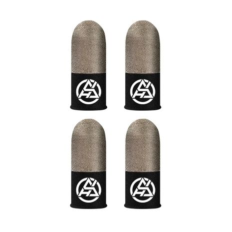 Напальчники Luminous Fingertips Sweat-Proof Finger Sleeve Sensitive Mobile Touch Glove для PUBG Phone Games (Комплект 4шт у боксі) Black-Grey