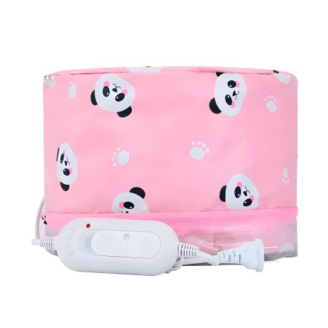 Електрична термошапка сушуар для волосся, масок, ламінування та лікування (вінілова, рожева з пандами) Електрична термошапка сушуар для волосся, масок, ламінування та лікування (вінілова, рожева з пандами)