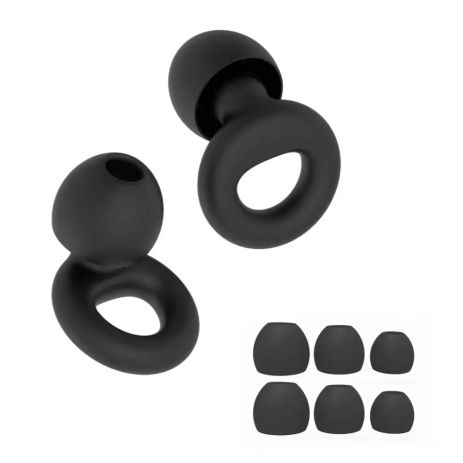 Ушные затычки T2CIRP кольцо силиконовые с набором амбушюр (3 пары) black
