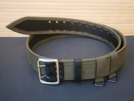 Ремінь портупея офіцерський стропа + шкіра Olive 115 см