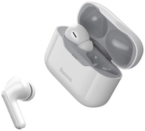 Бездротові навушники BASEUS SIMU ANC True Wireless Earphone S1, BT5.1, 40mAh, 380mAh, 4.5h, 24h, (NGS1-02) white Бездротові навушники BASEUS SIMU ANC True Wireless Earphone S1, BT5.1, 40mAh, 380mAh, 4.5h, 24h, (NGS1-02) white