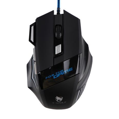 Дротова ігрова миша TWolf M1, 800-2400DPI, USB, 1.4m, Чорний