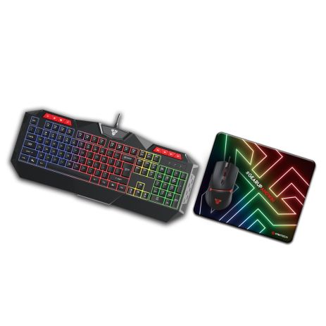 Игровой Комплект 3в1 Fantech P31 (Клавиатура, Мышь, Коврик) Черный