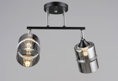 Люстра на два плафона K2286/2 (Черный+Хром)