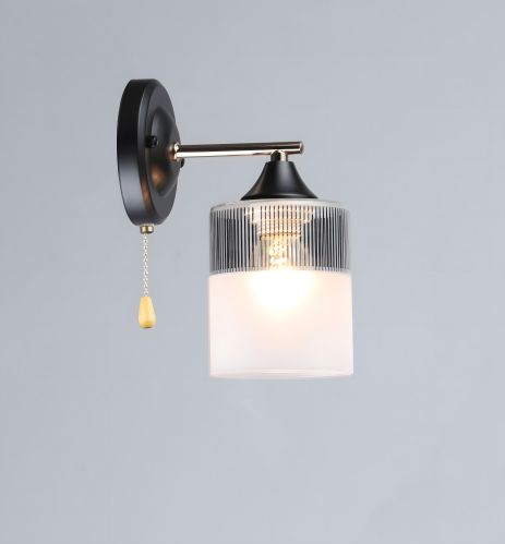 Бра с одним плафоном A4409/1W (Черно-золотое)