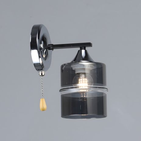 Бра K2286/1W з одним плафоном (Чорний+Хром)