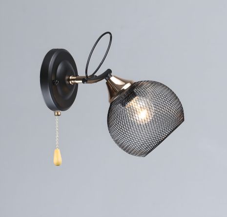 Настенное бра K2273/1W (Черный+Золото)