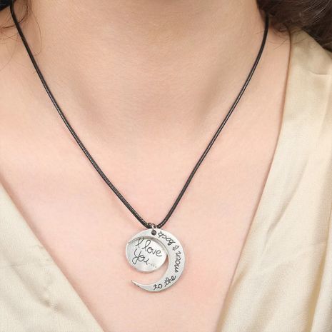 Подвеска Луна I Love You to the Moon and Back кулон с луной колье для влюбленных