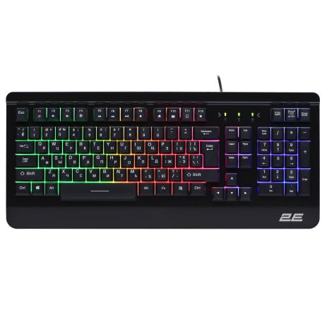 Дротова ігрова клавіатура USB 2E KG320, LED, USB, 1.8m, Gaming black UA UCRF Дротова ігрова клавіатура USB 2E KG320, LED, USB, 1.8m, Gaming black UA UCRF
