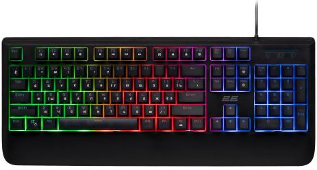 Дротова клавіатура 2E KG325, LED, Gaming, USB, 1.7m, black UA UCRF Дротова клавіатура 2E KG325, LED, Gaming, USB, 1.7m, black UA UCRF