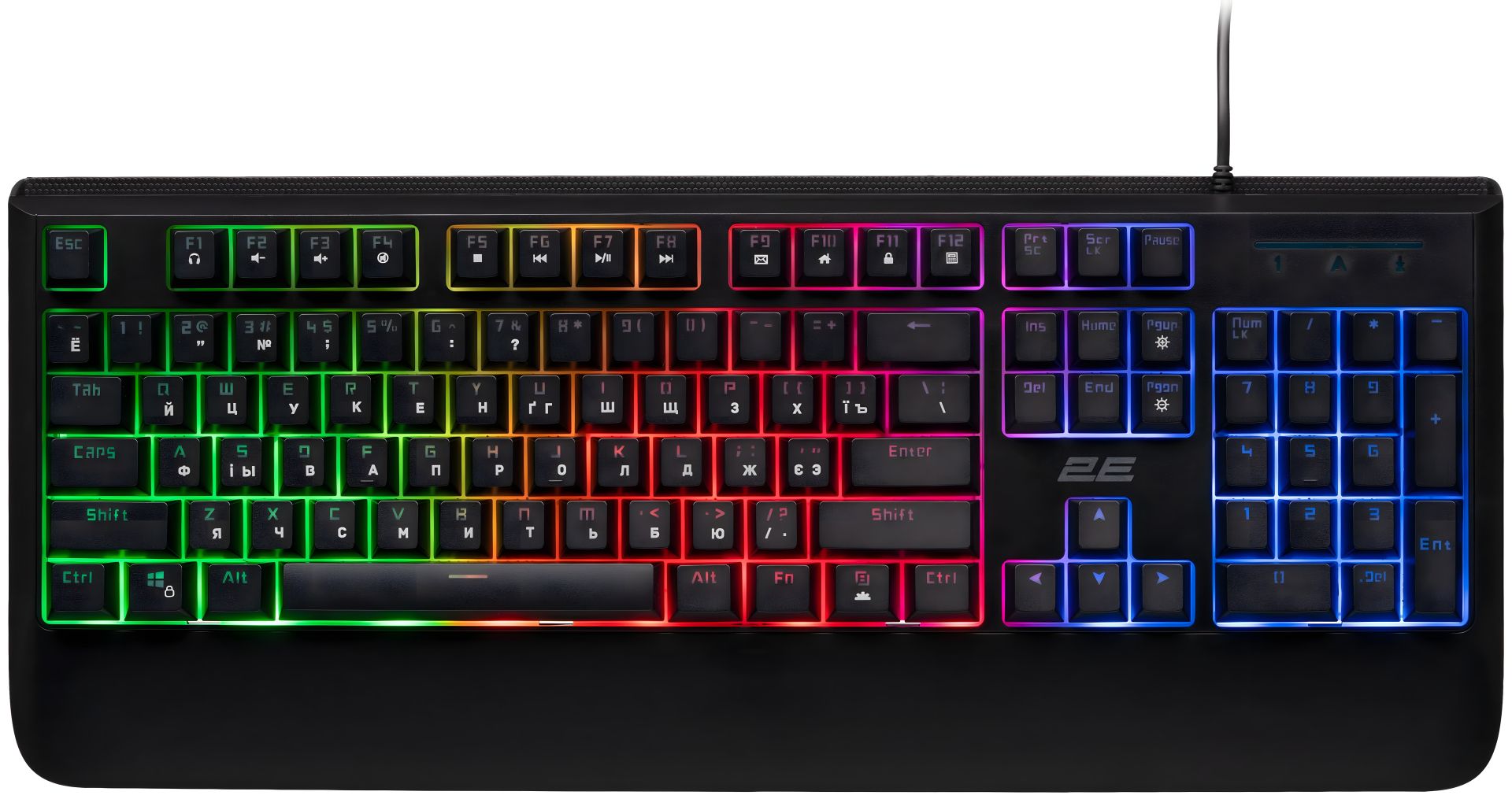 Клавиатура USB 2E KG325 LED Gaming black UA UCRF Клавиатура USB 2E KG325 LED Gaming black UA UCRF
