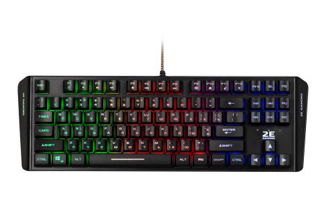 Клавіатура 2E KG355, LED, Gaming, USB, 1.5m, black UA UCRF
