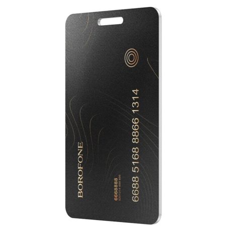 Пошуковий трекер BOROFONE BC102 Search card type intelligent positioning anti-lost device, 110mAh, 1.5W, IP68, BT, GPS, Black