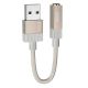 Переходник адаптер Hoco UPA32D USB на Jack 3.5 золото