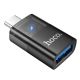 Адаптер перехідник Hoco UA36B, Type-C to USB, black