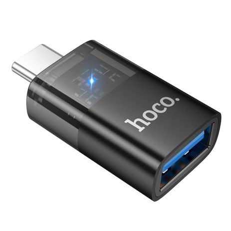 Адаптер перехідник Hoco UA36B, Type-C to USB, black