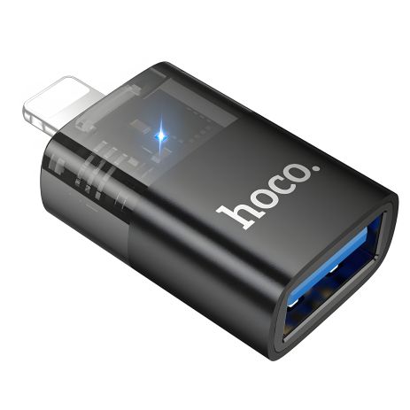 Перехідник Hoco UA36, Lightning to USB, black
