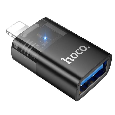 Адаптер перехідник Hoco UA36, Lightning to USB, gold