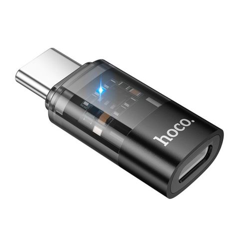 Адаптер перехідник Hoco UA36D, Type-C to Lightning, 3А, black