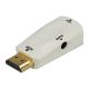 Адаптер перехідник HDMI - VGA (F) + AUX (3.5) білий