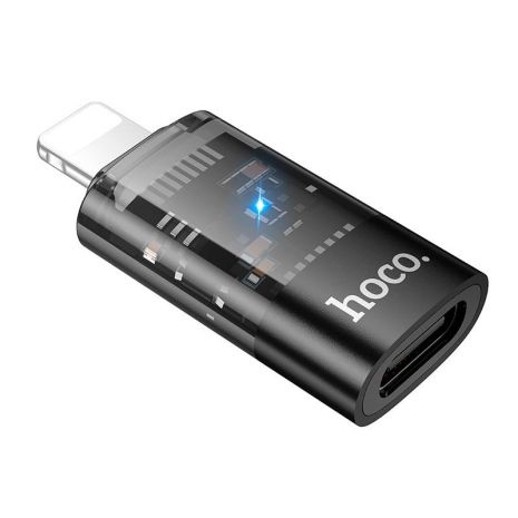 Адаптер перехідник Hoco UA36A, Lightning to Type-C, black