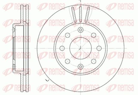 Диск тормозной CHEVROLET SPARK, DAEWOO KALOS, REMSA (665510)
